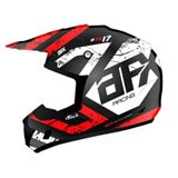 AFX FX-17 Helmet - Attack - Matte Black/Red - X-Small