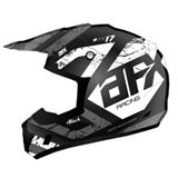 AFX FX-17Y Helmet - Attack - Matte Black/Silver - Large