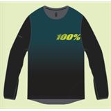 100% Ridecamp Long Sleeve Jersey - Teal/Black - Medium