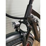 COR Transit City Pedal Assist Electric Bike -Matte Black w/Black Wheels, Red Liner