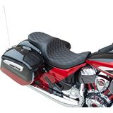 Drag Specialties Low Touring Seat - Double Diamond - Silver - Solar Reflective