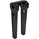 LA Choppers 10" Black Anodized Straight Risers w/ 1-1/4" Clamping