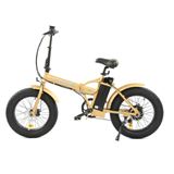 Ecotric 48V Portable and Folding Fat eBike - Gold 