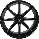 Quadboss Slicer Wheel 18x7, 4/156, 4+3, Gloss Black/Machined