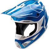 Moose Racing F.I. Helmet - Agroid Camo - MIPS® - Blue/White - Small