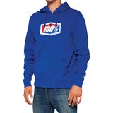 100% Official Fleece Zip-Up Hoodie - Royal - Medium