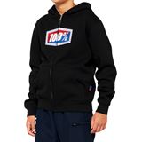 100% Youth Official Zip Hoodie - Black - XL