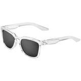 100% Hudson Sunglasses Crystal Haze with Black Lens