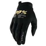 100% Men's iTrack Gloves Black, XL