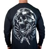 Lethal Threat Decals Flash and Bones Long-Sleeve T-Shirt - Black - Large