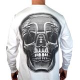 Lethal Threat Decals Death Rider Long-Sleeve T-Shirt - White - 2XL