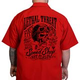 Lethal Threat Decals Not for the Slow Skull Shop Shirt - Red - 2XL