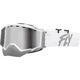Fly Racing Zone Snow Goggles - White/Light Grey with Silver Mirror/Smoke Lens
