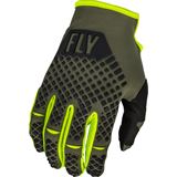Fly Racing Kinetic Gloves - Olive Green/Hi-Vis - X-Large
