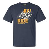 Motomentum Ride Motomentum Heavyweight T-Shirt - Denim - 4XL