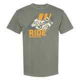 Motomentum Ride Motomentum Heavyweight T-Shirt - Moss Green- 4XL