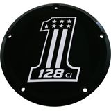Custom Engraving 128 Derby Cover 6 for M8 Softail - Black