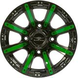 Falcon Ridge Color Accent Kit - Green, Raptor CI-8S, 15 Inch Wheel, 4/156