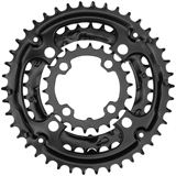 Samox 304ASS Chainring Set - 44/32/22t, 104/64 BCD, Aluminum Outer Ring, Black