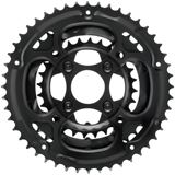 Samox 338ASS Chainring Set - 48/36/28t, 104/64 BCD, Aluminum Outer Ring, Black