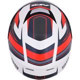 AFX FX-99 Helmet - Recurve - Pearl White/Red - Large