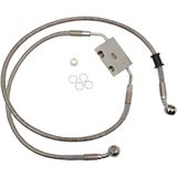 Drag Specialties Front Brake Line - XL - Stainless Steel +2"