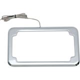 Cycle Visions Beveled License Plate Frame - Chrome - with Plate Light