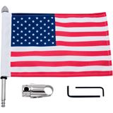 Pro Pad Flag Mount - Sissy Bar - 9" Pole - 6" x 9" with USA Flag