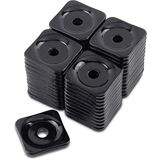 Woodys Support Plates - Black - Square - 48/Pack