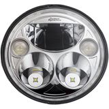 Custom Dynamics LED Headlight - 7" - Chrome - Each