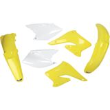 UFO Plastics Body Kit - Yellow/White - RMZ250 - '04-'06