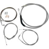 LA Choppers Standard Stainless Cable/Brake Line Kit For 18" - 20"