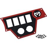 Moose Racing Large Dash Plate - Right - Red - RZR