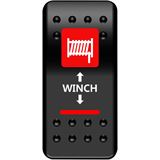 Moose Racing Rocker Switch -Winch - Red