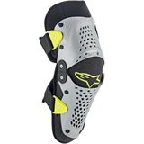 Alpinestars Youth SX-1 Knee Protectors - Silver/Yellow Fluorescent - Small/Medium