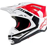 Alpinestars Supertech M8 Helmet - Triple - MIPS - Red/White Glossy - Small