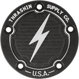 Thrashin Supply Company Point Cover - Dish - Black Twin Cam