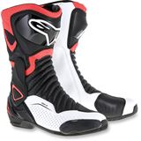 Alpinestars SMX-6 v2 Vented Boots - Black/White/Red Fluorescent - Size 10.5