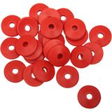 Fast-Trac Backer Plates - Red - Round - 24/Pack