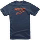 Alpinestars Youth Ride 2.0 T-Shirt - Navy/Orange - Large