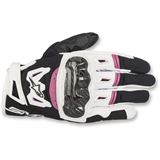 Alpinestars Stella SMX-2 Air Carbon V2 Gloves - Black/White/Pink - Medium