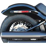 Paul Yaffe's Bagger Nation Fender and Frenched-In LED License Plate Kit - Gloss Black Frame - FXBB