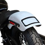 Paul Yaffe's Bagger Nation Fender and Frenched-In LED License Plate Kit - Chrome Frame - FXBB