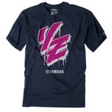 Factory Effex Youth Yamaha Drip Tee Shirt - Navy - Large