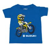 Factory Effex Toddler Suzuki Dirtbike Tee Shirt - Royal - 2T