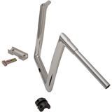 Todds Cycle Chrome 1-1/2" Touring Strip Handlebar with 12" Rise