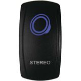 Dragonfire Racing Laser-Etched Dual LED Switches Stereo On/Off - Blue