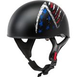 GMax HH-65 Half-Helmet Bravery - Matte Black/Red/White/Blue - Large